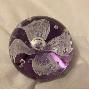 Violet Glass Blossom Sphere